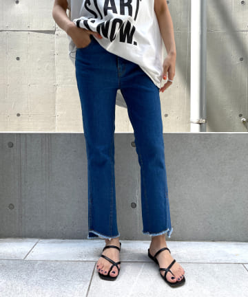 【odore/オドル】カットオフスリットデニム