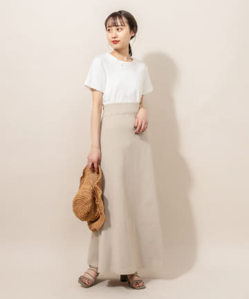 [mline] WEB限定 ニットリブスカート