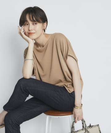 【リラクシーな着心地】フィブリルチュニックカットソー