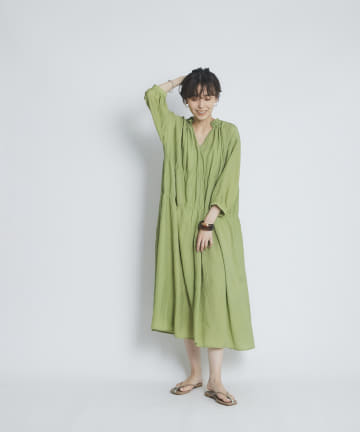 【心地よい気分でリラックス】ティアードワンピース