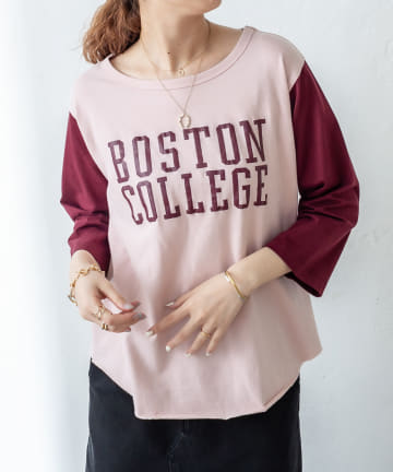 配色カレッジTシャツ