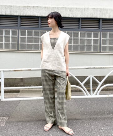 2WAYチェックサロペット