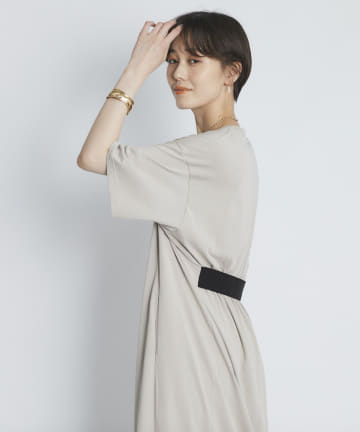 【1枚でコーデが決まる】バックギャザーカットソーワンピース