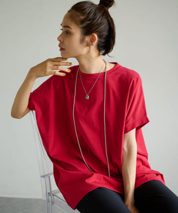 バックスリットオーバーサイズビッグTシャツ