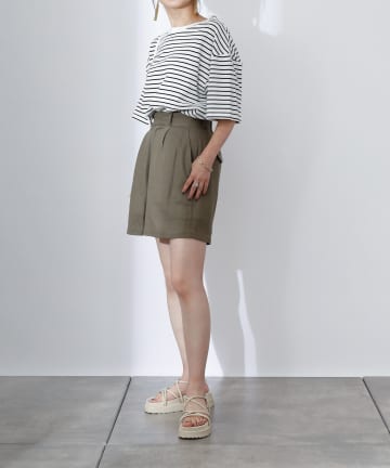 【WEB・一部店舗限定】麻混ショートパンツ