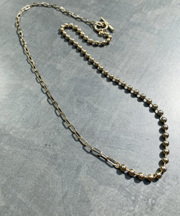 【首元を彩るロングネックレス】MIXチェーンネックレス