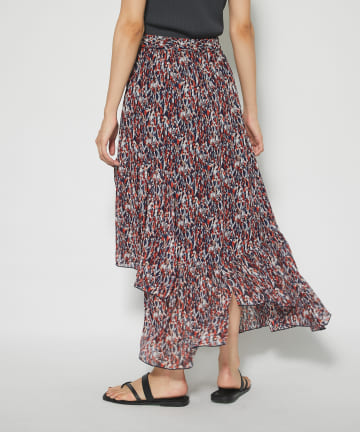 【手洗い可】プリントティアードスカート