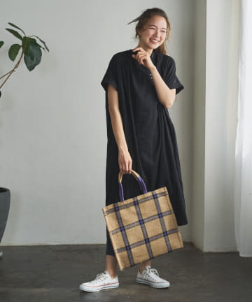 【ＴＡＲＡＮＧＯ　ＪＵＴＥ】ジュートチェックトート