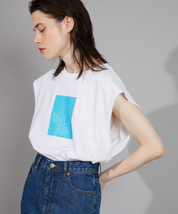 【SCREEN STARS/スクリーンスターズ】フラワープリントノースリTシャツ
