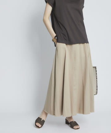 【着回し力抜群の1枚】ツイルフレアマキシスカート