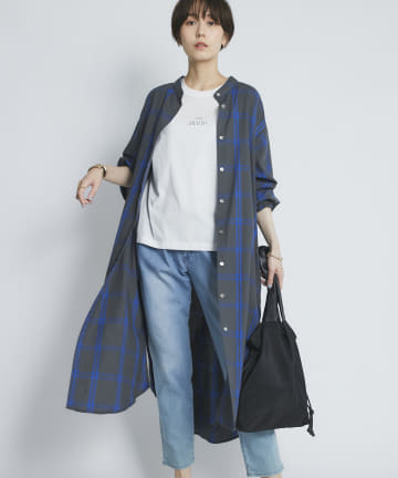 【シックな大人カラー】ビッグチェックワンピース