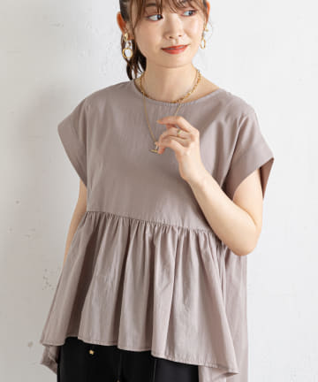 prose verse(プロズヴェール) ボリュームフレアノースリブラウス