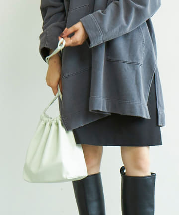 【MODERN WEAVING】ラムレザー巾着バッグ