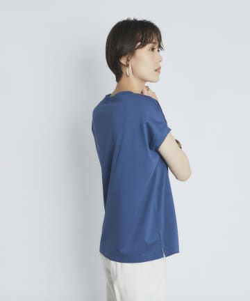 【大人の女性におすすめ】シルケットフレンチロゴTシャツ