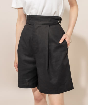 [mline] WEB限定 タックショートパンツ