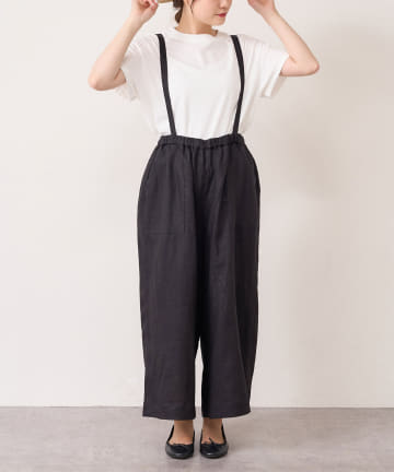 【Ｄu noir】ヨーロピアンリネンサス付きパンツ