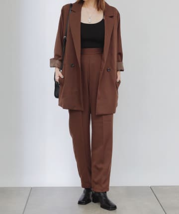 【WEB・一部店舗限定】ウールライクセンタープレスパンツ＆ジャケットセットアップ