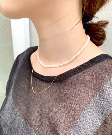 【WEB限定】淡水パール×2連ネックレス