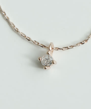 3COINS(スリーコインズ) 爪付ストーンプチペンダントネックレス