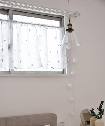 刺繍カフェカーテンスター