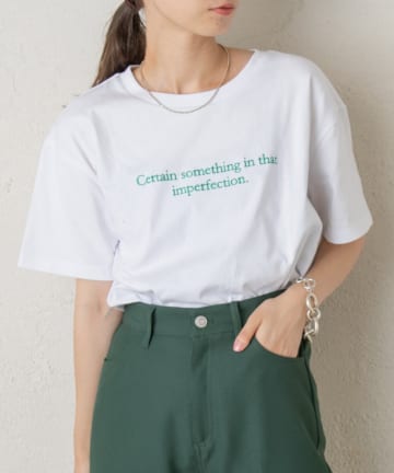 ＊カラー刺繍小ロゴTee