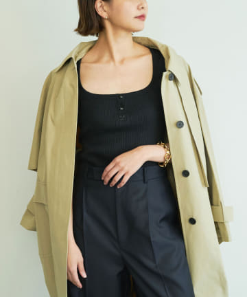 【courreges】コンパクトリブTシャツ
