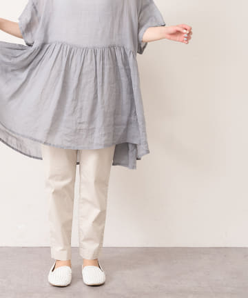 【サステナブル】JAPAN　MADEオーガニックツイルストレッチパンツ