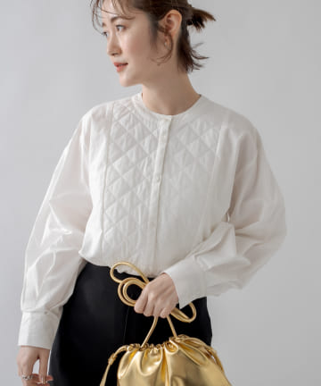 un dix cors(アンディコール) 【主役級アイテム】キルトヨークチュニックシャツ