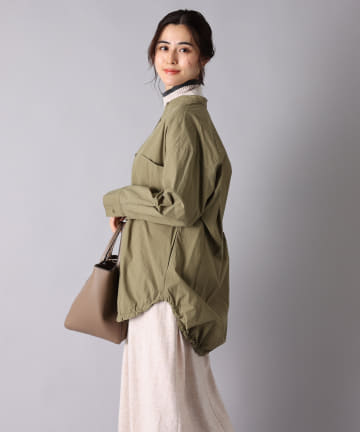 【リラックス感のあるシルエット】クリアコットンオーバーシャツ