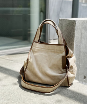 【kiara(キアラ)】コーデュロイトートバッグ