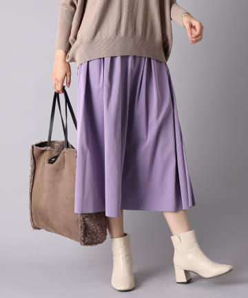 【その日の気分で着まわせる】リバーシブルタフタギャザースカート
