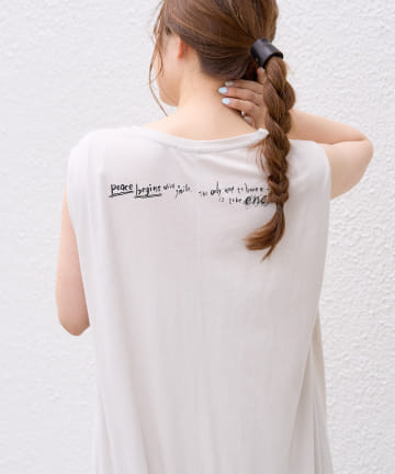 【WEB限定】バックプリントノースリーブワンピース
