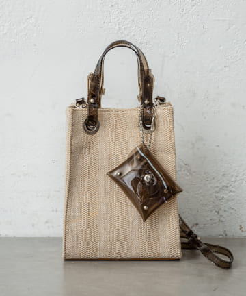 ポーチ付ジャガードミニBAG