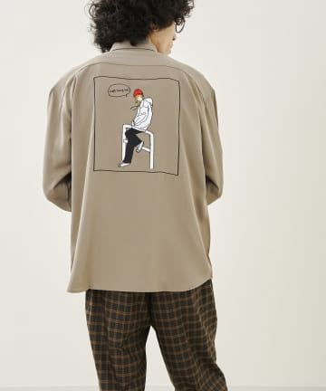 CPCM(シーピーシーエム) 21AWバックガール刺繍シャツ
