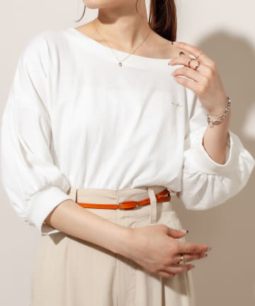 [mline] WEB限定 刺繍ボリュームTシャツ
