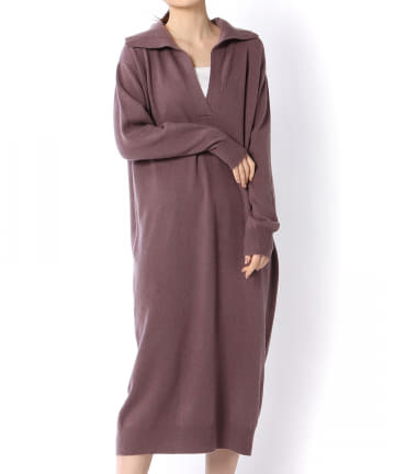 【DEMYLEE/デミリー】カシミヤポロワンピース