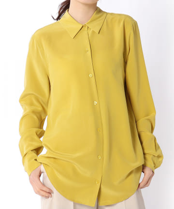 【Equipment/エキップモン】 シンプルシルクシャツ