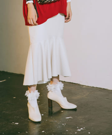 【COZスタイル・手洗い可】エコレザーマーメイドスカート