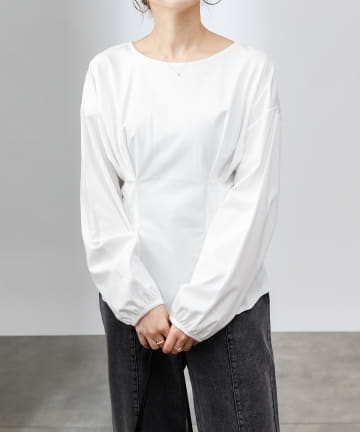 《抗菌・防臭》【SMART COLLECTION】ウエストタック長袖トップス
