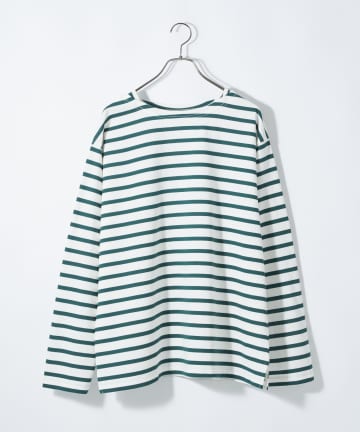 バスクボーダーボートネックロングスリーブＴシャツ