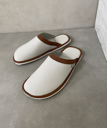 【SUICOKE/スイコック】パイピングコットン ルームシューズ