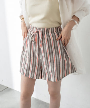 マルチストライプショートパンツ