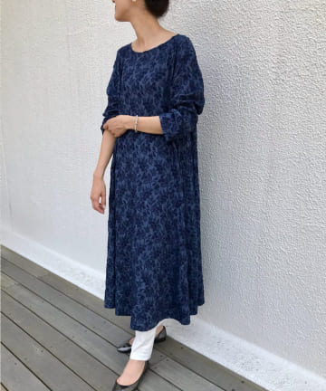 デニム刺繍テントワンピース