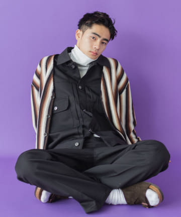 【WHIMSIC】TRUCKER JACKET-POLY TWILL