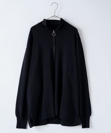 【WHIMSIC】HALF ZIP KNIT POLO SHIRT