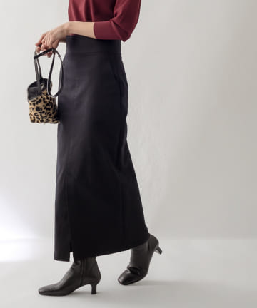 【手洗い可】カツラギストレッチマキシナロースカート