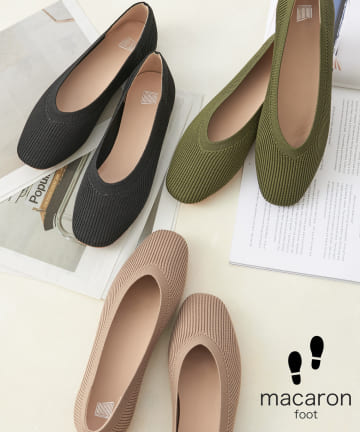 【マカロンFoot】ストレスフリーニットパンプス[※商品説明動画有り]
