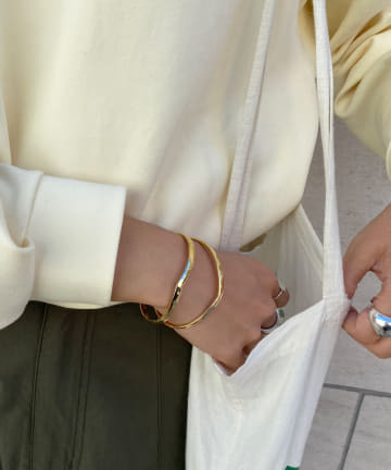 【WEB限定】メタルダブルラインバングル