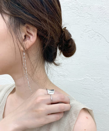 【WEB限定】シルバー925ダブルチェーンピアス