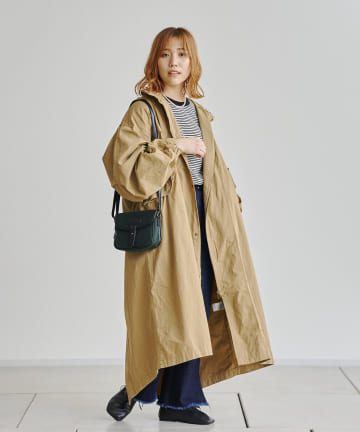 綿ツイルロングモッズコート